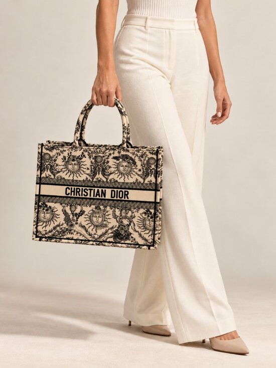 Dior Handbags - Dior Cream and Black Toile de Jouy Book Tote